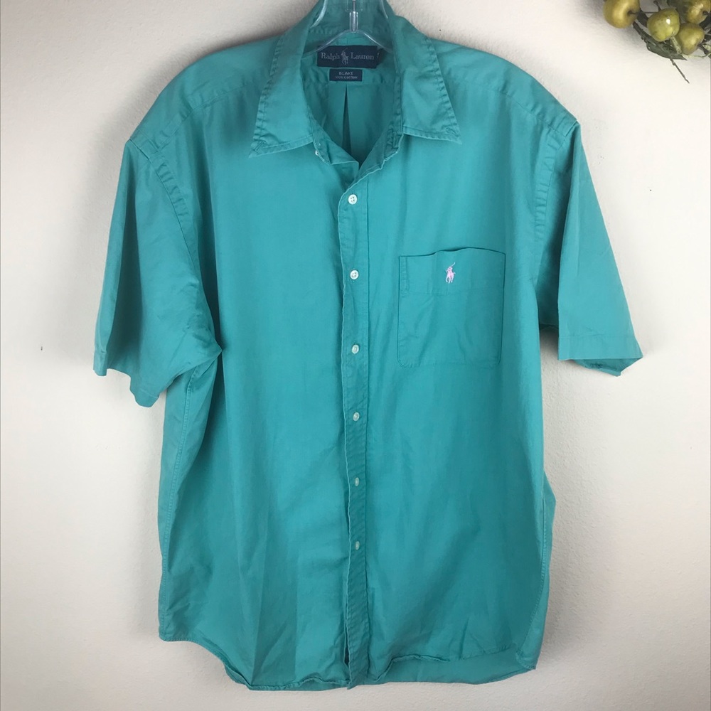 RALPH LAUREN Blake short sleeve button up pocket M
